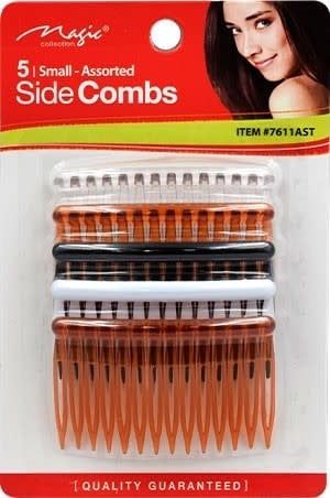 5 SMALL 3" ASSORTED SIDE COMBS