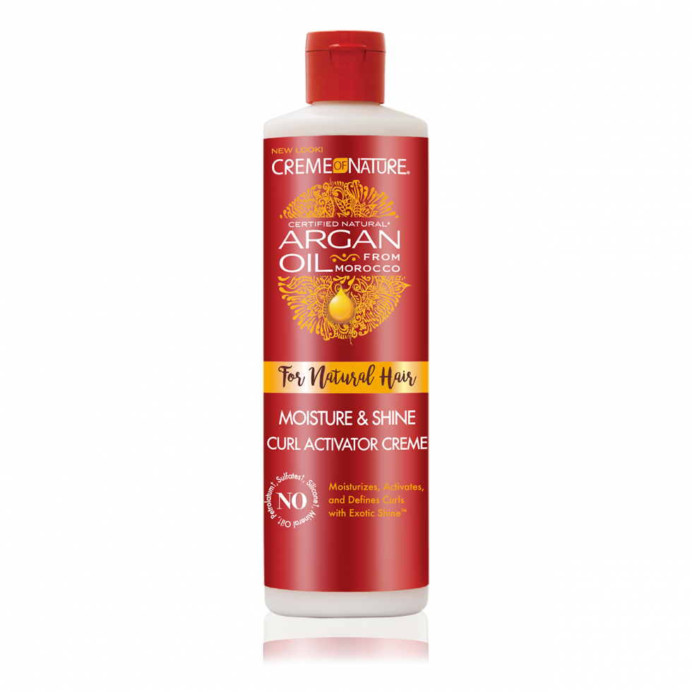 ARGAN FOR NATURAL HAIR MOISTURE &amp; SHINE CURL ACTIVATOR CREME 12OZ