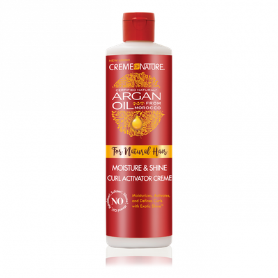 ARGAN FOR NATURAL HAIR MOISTURE &amp; SHINE CURL ACTIVATOR CREME 12OZ