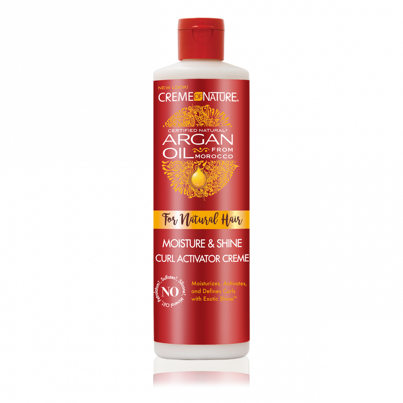 ARGAN FOR NATURAL HAIR MOISTURE &amp; SHINE CURL ACTIVATOR CREME 12OZ