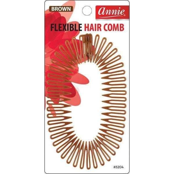 FLEXIBLE HAIR COMB - BROWN