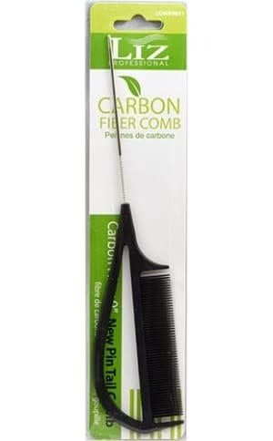9" NEW CARBON PIN TAIL COMB