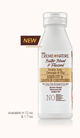 BUTTER BLEND &amp; FLAXSEED DOUBLE DETANGLE &amp; SLIP RINSE-OUT &amp; LEAVE-IN CONDITIONER 12OZ