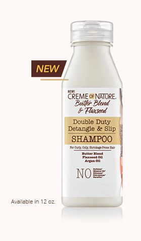 BUTTER BLEND &amp; FLAXSEED DOUBLE DETANGLE &amp; SLIP SHAMPOO 12OZ