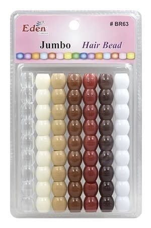 JUMBO HAIR BEAD LG PACK - BROWN TONES