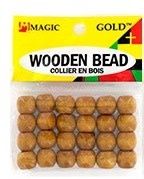 WOODEN BEADS SMALL DARK BROWN - 24PCS