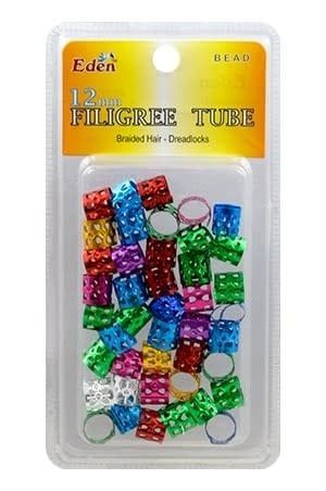 FILIGREE TUBE - 12MM ASSORTED COLOURS