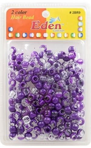 XLG BLISTER MED ROUND BEAD - CLEAR/PURPLE