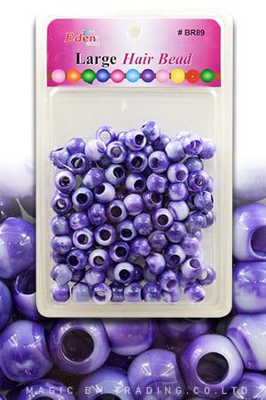 XLG BLISTER ROUND BEAD - WHITE/PURPLE