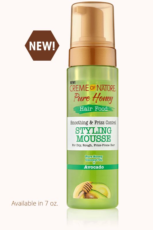 PURE HONEY HAIR FOOD SMOOTHING &amp; FRIZZ CONTROL STYLING MOUSSE 207ML