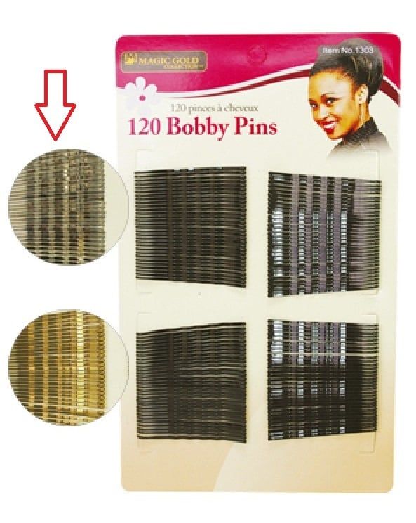 120 BOBBY PINS - SILVER