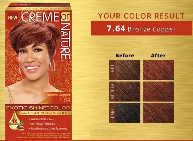 NOURISHING PERMANENT GEL HAIR COLOUR, Color: 7.64 BRONZE COPPER
