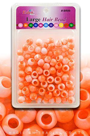 XLG BLISTER ROUND BEAD - WHITE/ORANGE
