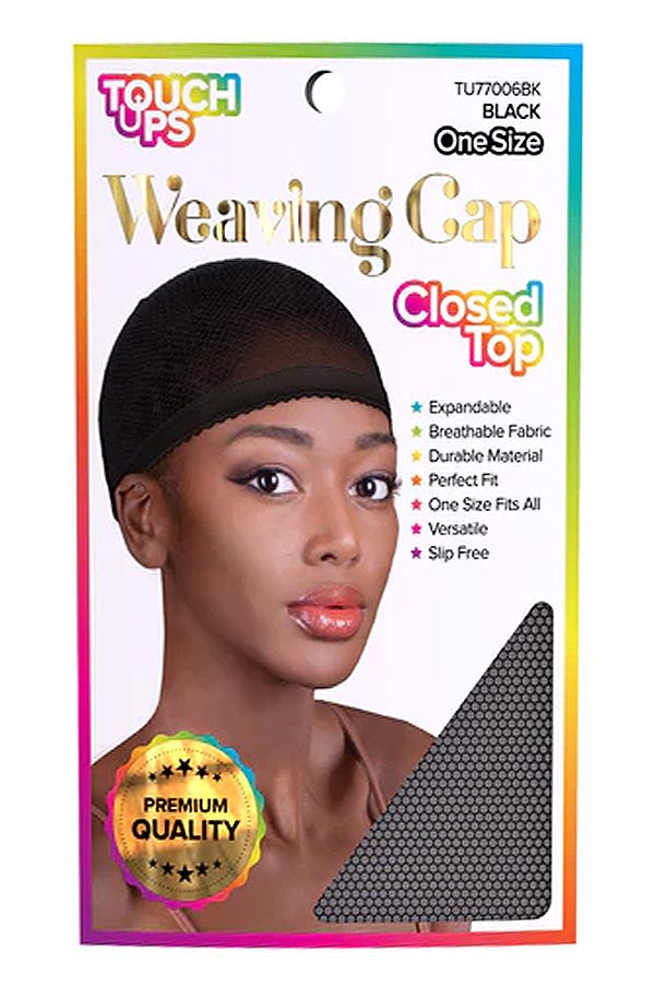 CLOSED TOP WEAVING CAP - BLACK