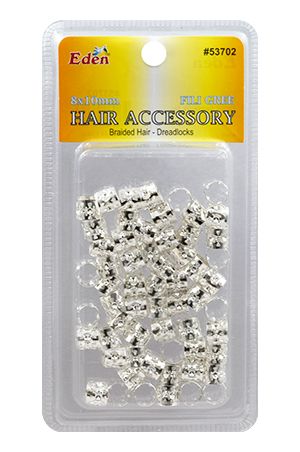 FILIGREE TUBE - 8 X 10MM SILVER