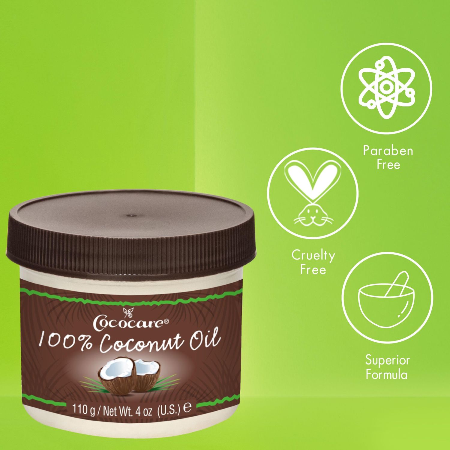 100% COCONUT OIL, Size: 4OZ