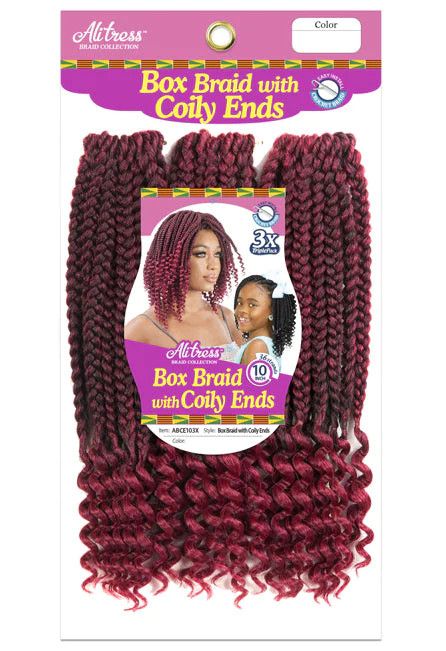 BOX BRAID WITH COILY ENDS, Color: #1B