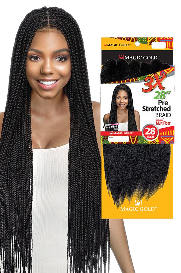 3X YAKI PRE-STRETCHED BRAID 28&quot;, Color: #1B