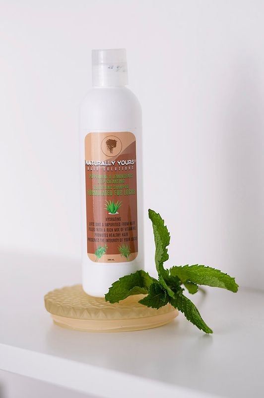 PEPPERMINT &amp; LEMONGRASS DEEP CLEANSING SHAMPOO FOR LOCKS 236ML