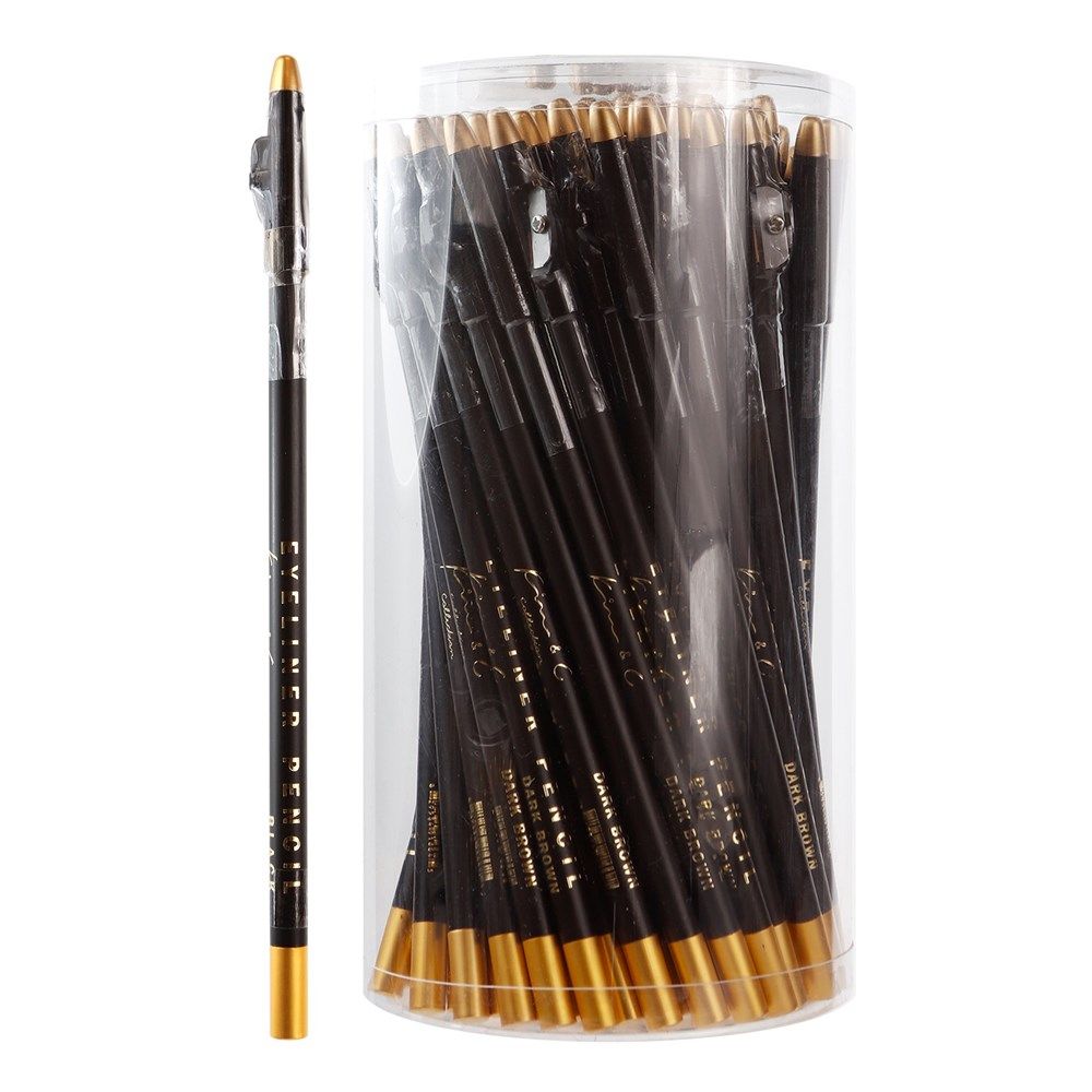 LIP &amp; EYELINER PENCIL WITH SHARPENER, Color: BLACK