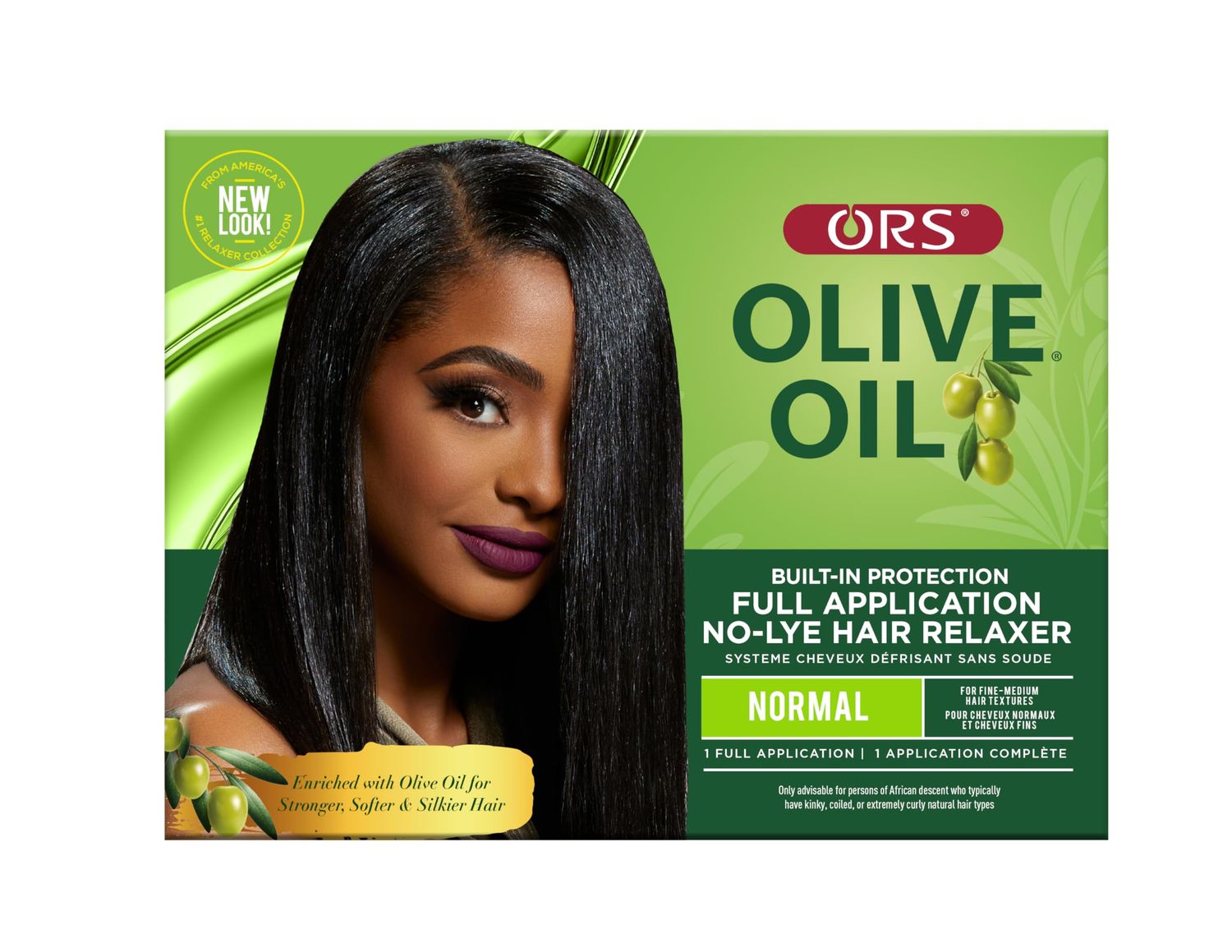 OLIVE OIL NO-LYE HAIR RELAXER KIT - FULL APPLICATION, STRENGTH: NORMAL