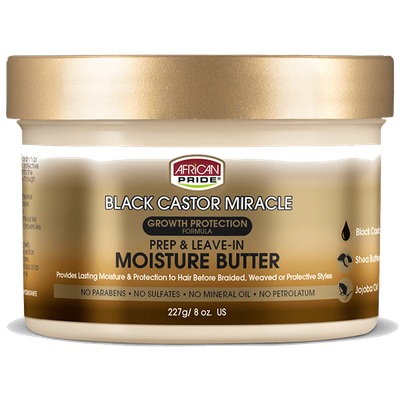 BLACK CASTOR MIRACLE PREP &amp; LEAVE-IN MOISTURE BUTTER 8OZ