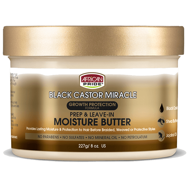 BLACK CASTOR MIRACLE PREP &amp; LEAVE-IN MOISTURE BUTTER 8OZ