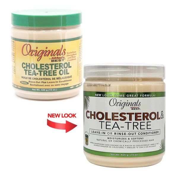 ORIGINALS CHOLESTEROL &amp; TEA-TREE LEAVE-IN OR RINSE-OUT CONDITIONER, Size: 15OZ