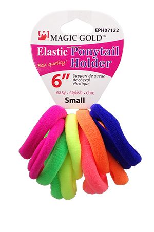 SEAMLESS PONYTAIL HOLDER 12PC - SMALL 6", Color: ASST. COLOURS