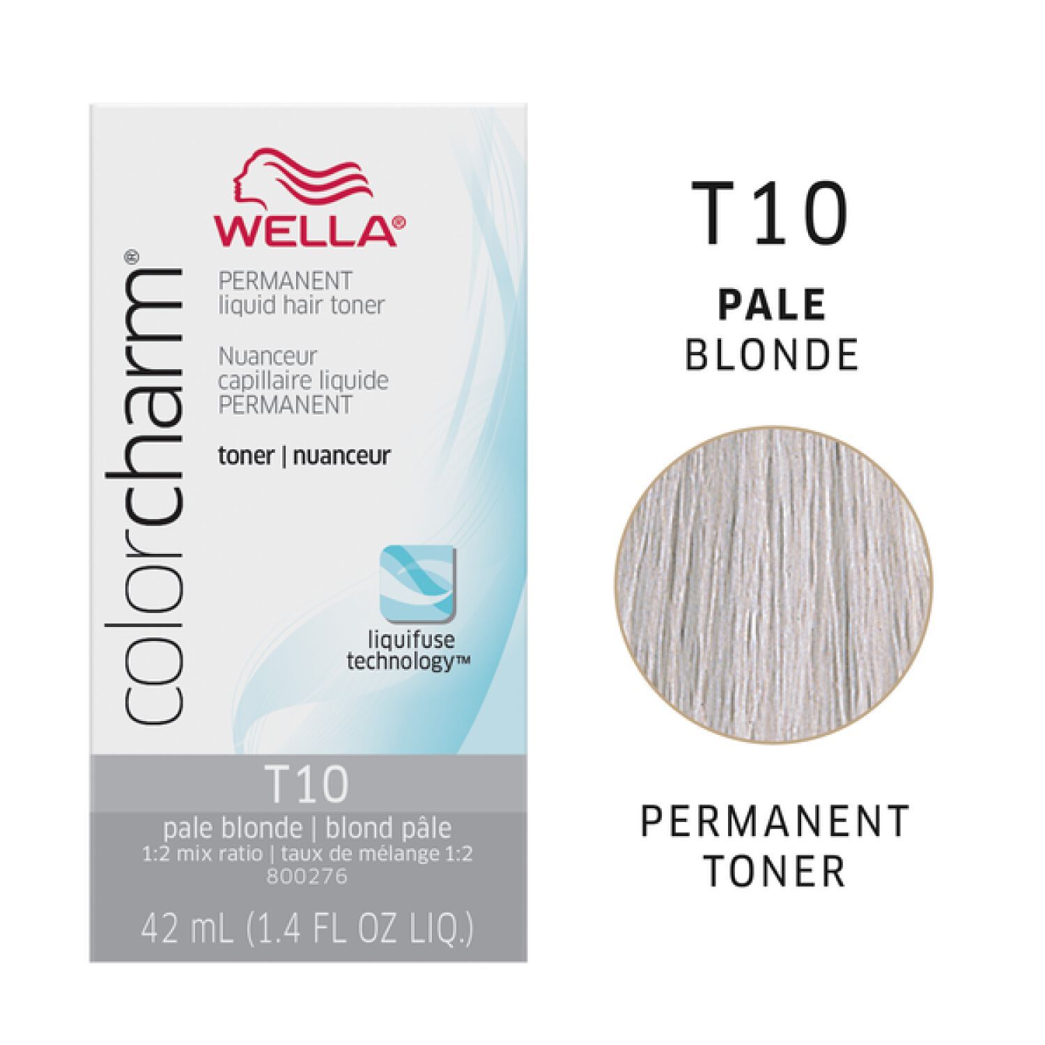 COLOR CHARM PERMANENT LIQUID HAIR TONER, Color: T10 PALE BLONDE
