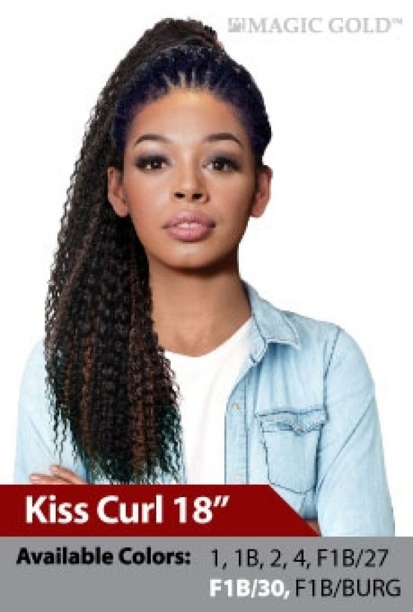 KISS CURL 18" DRAWSTRING PONYTAIL, Color: #1B