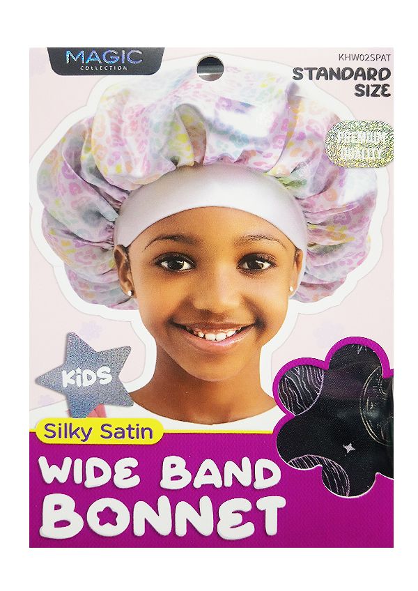KIDS SILKY SATIN WIDE BAND BONNET