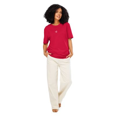 ribbed neck t-shirt