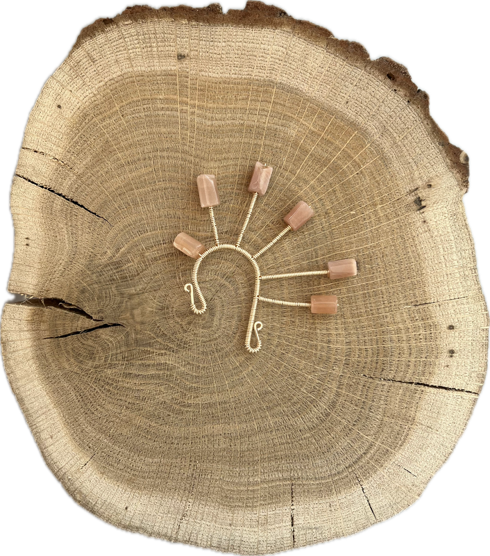 Earcuff - Cuarzo Rosa