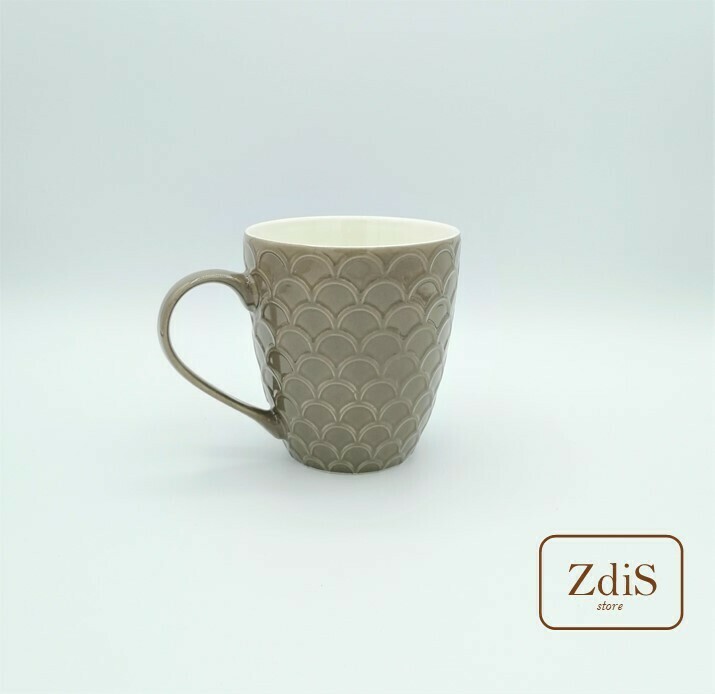 Tazza a nido d&#39;ape in ceramica marrone 550 ml