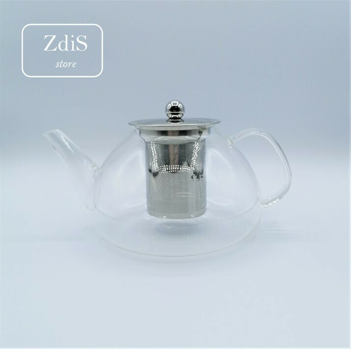 Teiera in vetro con infusore