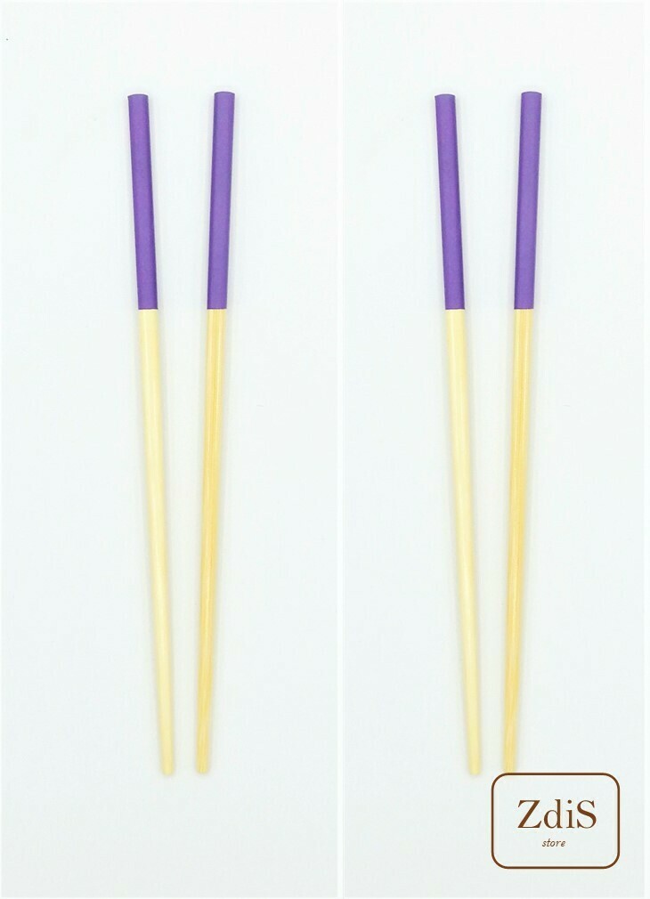 Coppia di Bacchette in legno di bambù viola