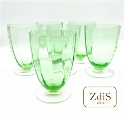 Set di 6 Bicchieri da bibita ghiacciata in vetro verdi