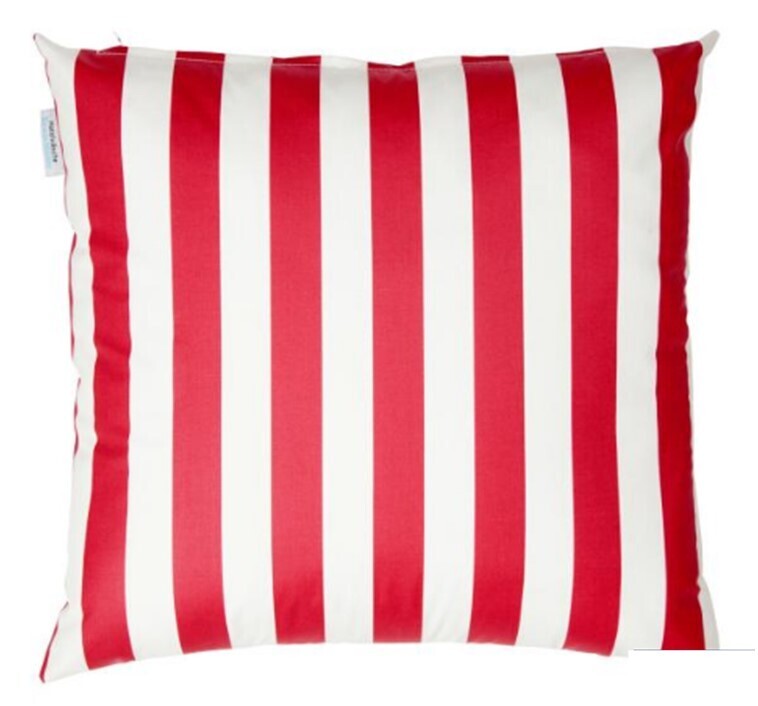 Cuscino a righe rosso