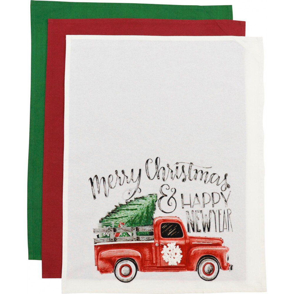 Set di tre canovacci &quot;Merry Christmas&quot;