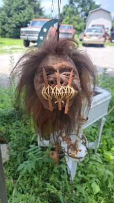 Vintage Tsantsa Shrunken Head Replica