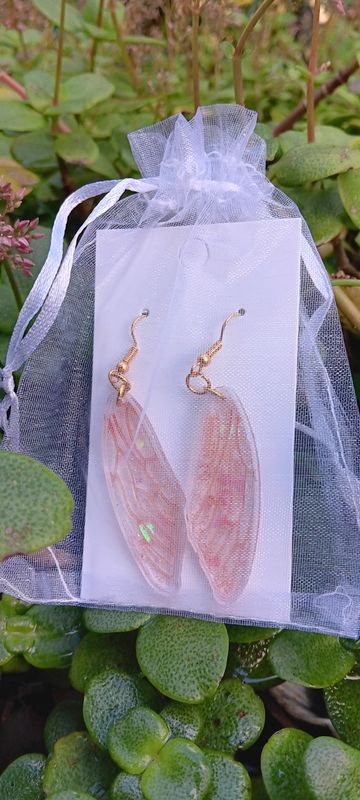 Dragonfly Wings - Orange Mica and Holographic