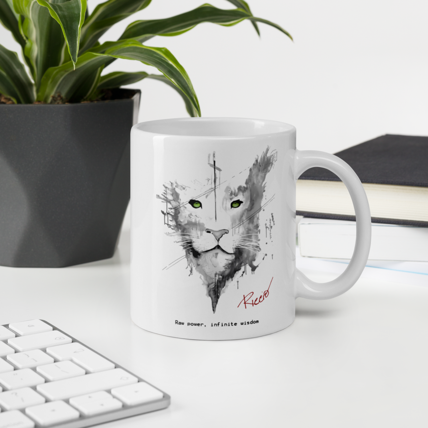 Raw power, infinite wisdom,White glossy mug