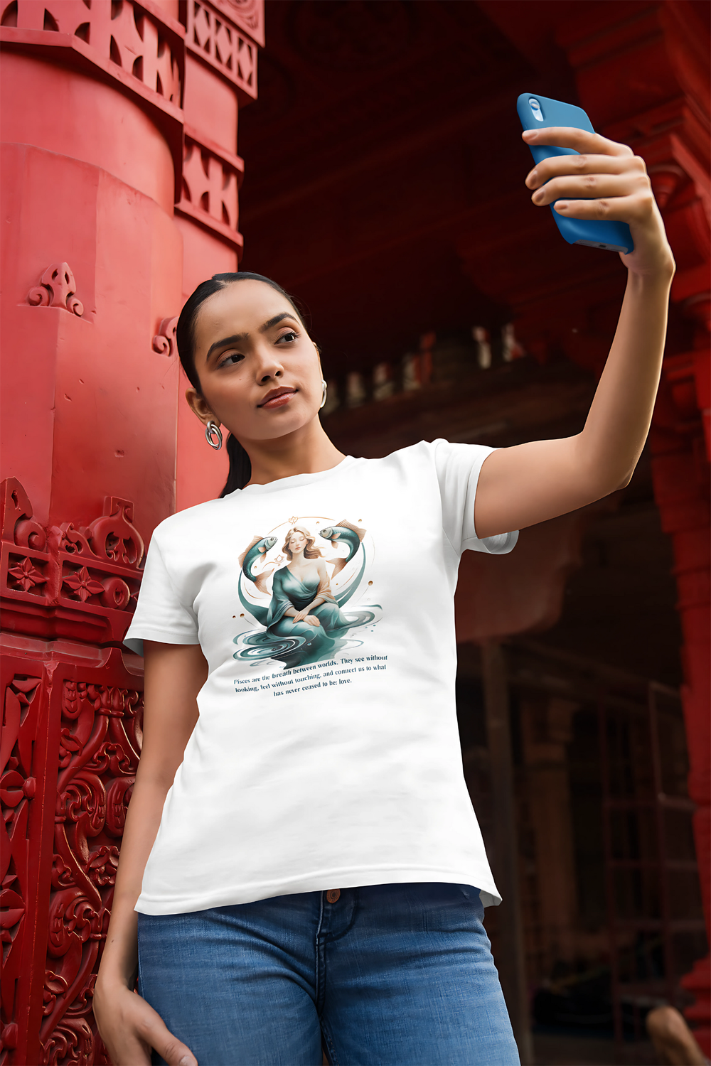 Pisces ♓ are the breath between worlds. Unisex t-shirt-Bella + Canvas 3001U