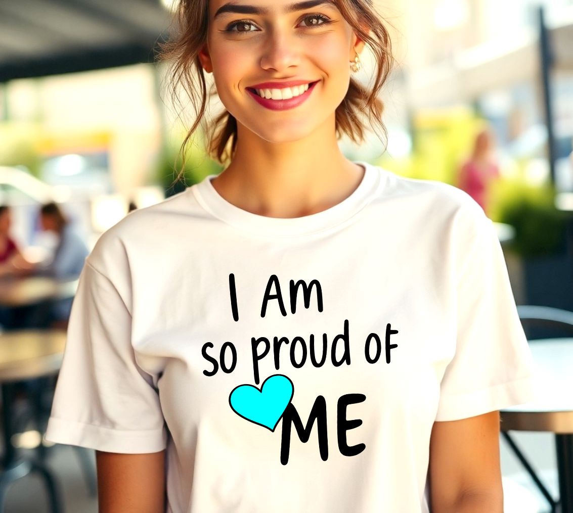 Affirmation Positive T-Shirt – I Am Proud of Myself – Self-Love &amp; Confidence Tee