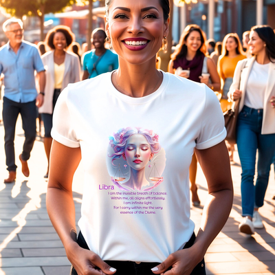Libra Zodiac T-shirt ♎ | Astrology Shirt | Spiritual Gift | Unisex Tee | Balance of Divine Grace
