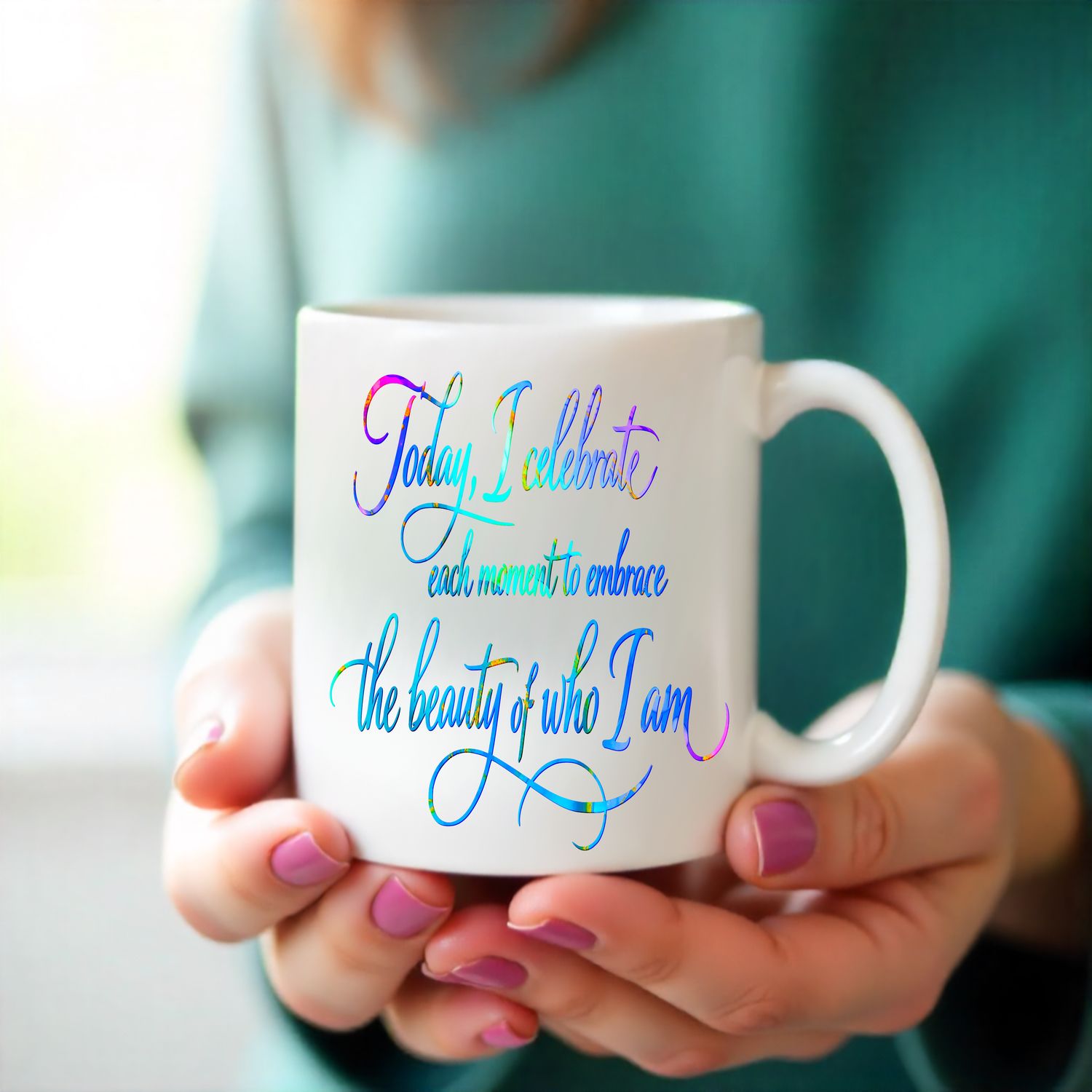Affirmation Mug – Today, I Celebrate Each Moment