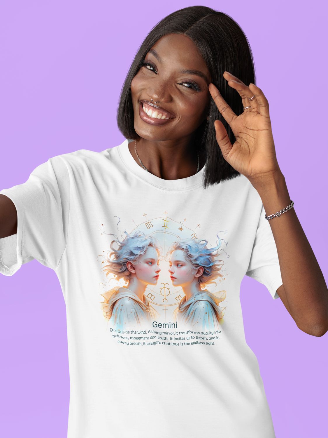 Gemini Zodiac T-shirt ♊ | Astrology Shirt | Spiritual Gift | Unisex Tee | Messenger of Living Truths