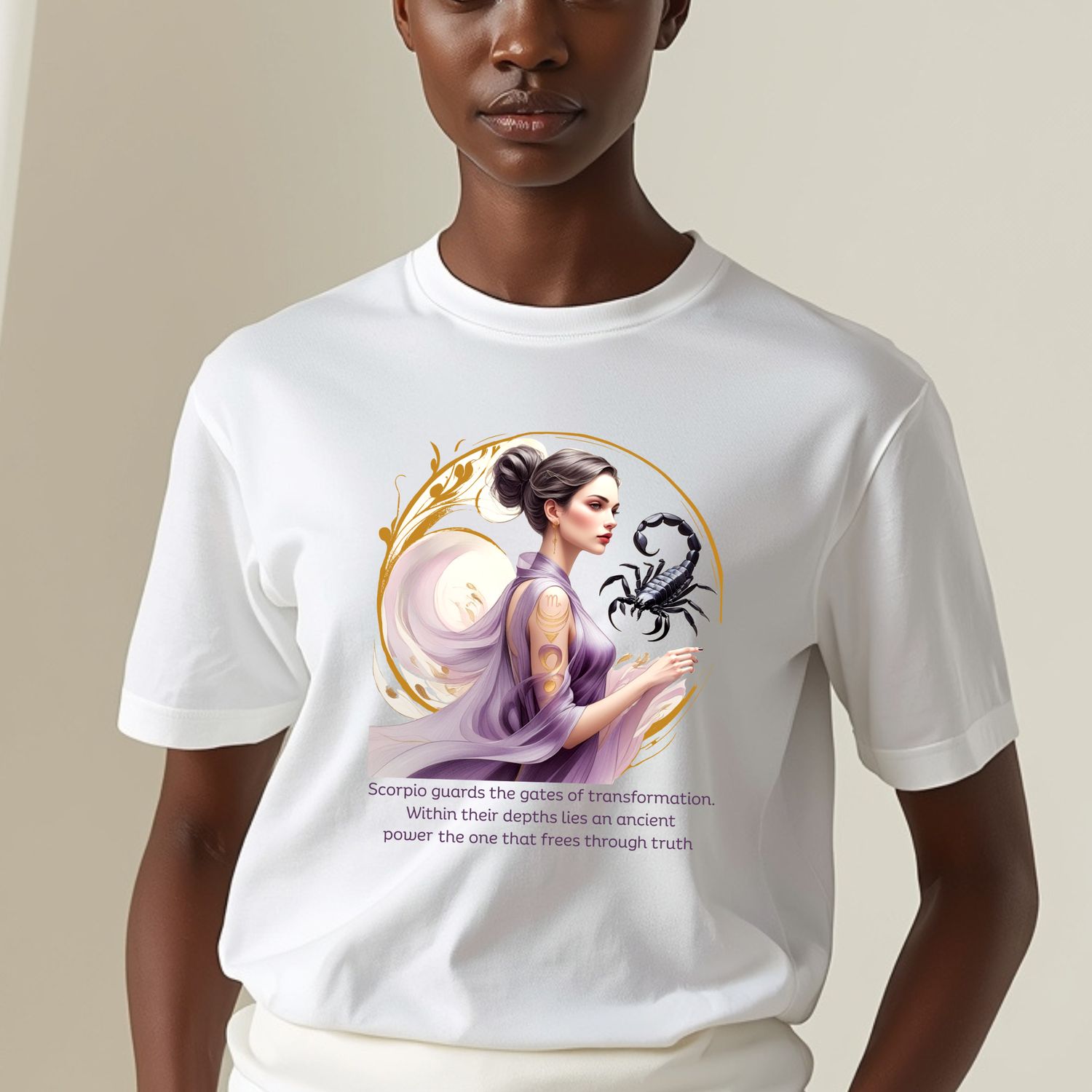 Scorpio Zodiac T-shirt ♏ Gate of Transformation 🦂✨ | Astrology Shirt | Spiritual Gift | Unisex Scorpio Energy Tee