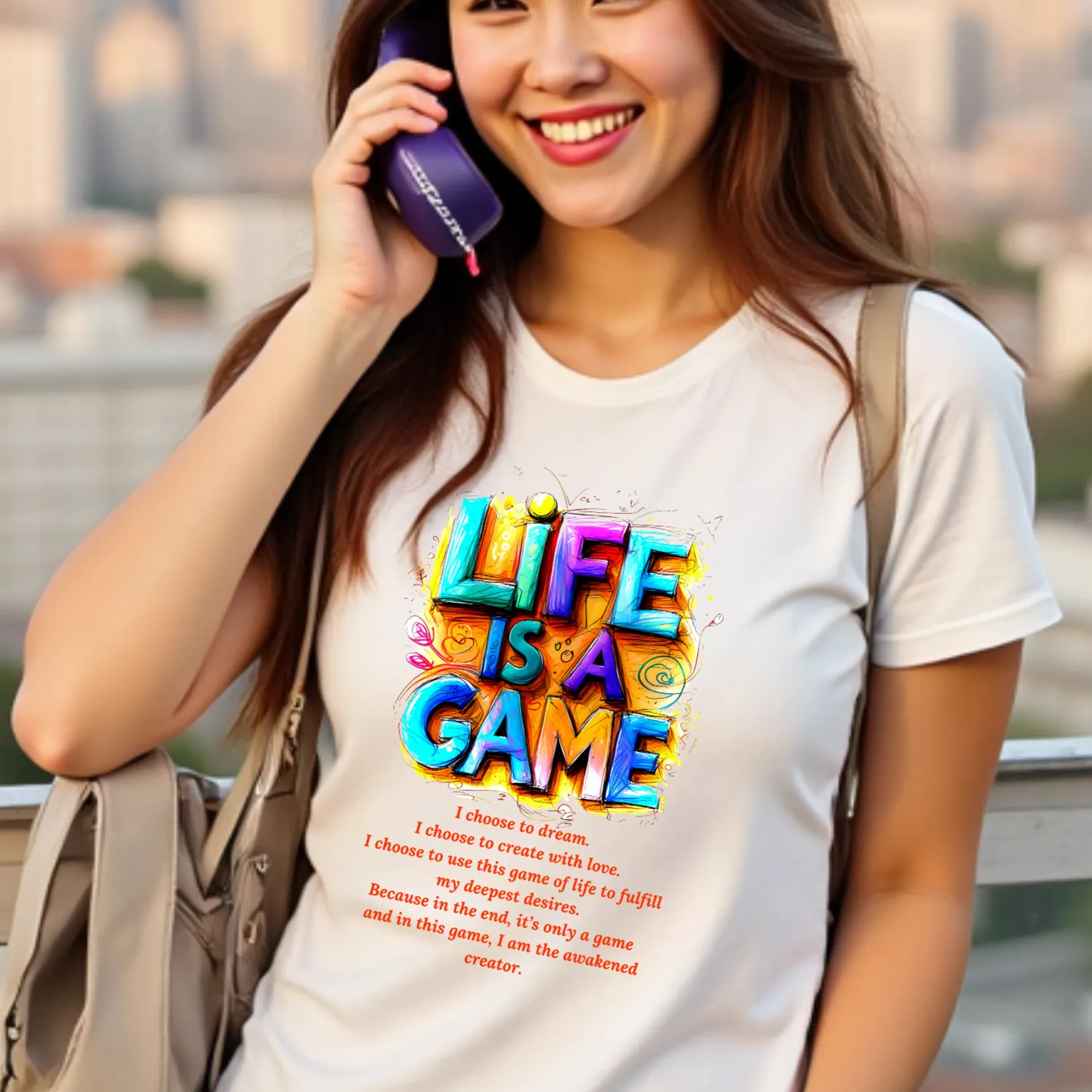 Life is a Game – Affirmation Positive T-Shirt ✧